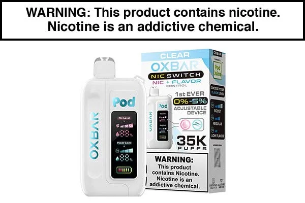 OXBAR X POD JUICE NIC SWITCH 35K DISPOSABLE VAPE - Image 2