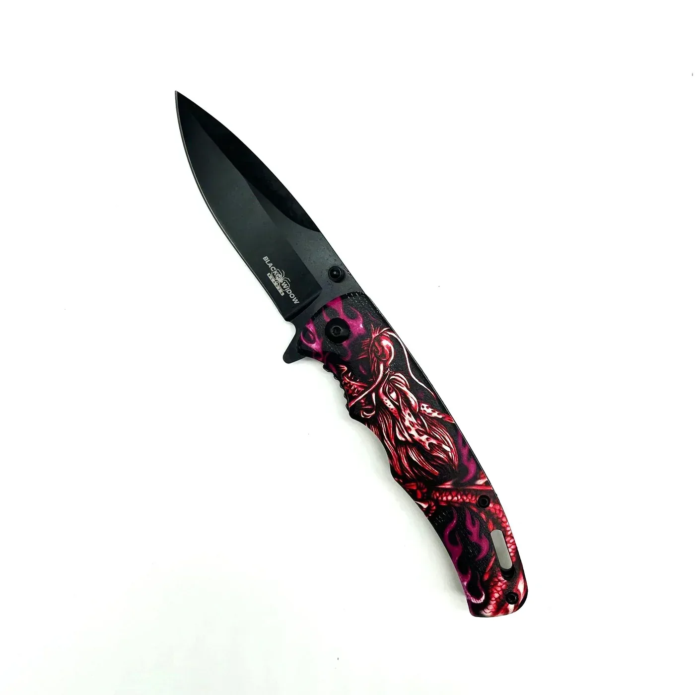 Snake Eye - 8.5" Foldable Pocket Knife - Fire Breather - Image 2