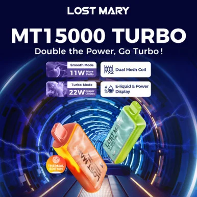 LOST MARY MT15000 5% NICOTINE TURBO DISPOSABLE VAPE 15000 PUFF