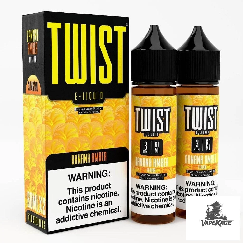 Banana Amber — Twist E-Liquids 120mL (2x60mL twin pack) Freebase