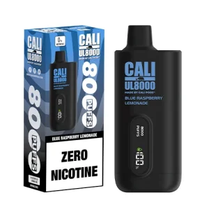 Cali UL8000 Blue Raspberry Lemonade ZERO Nicotine Disposable
