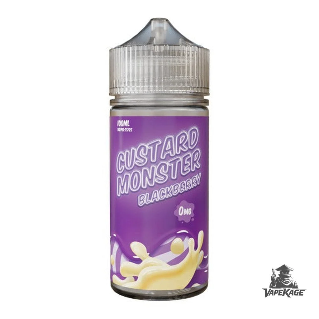 Blackberry Nicotine Free Custard Monster Vape Labs 100mL Freebase