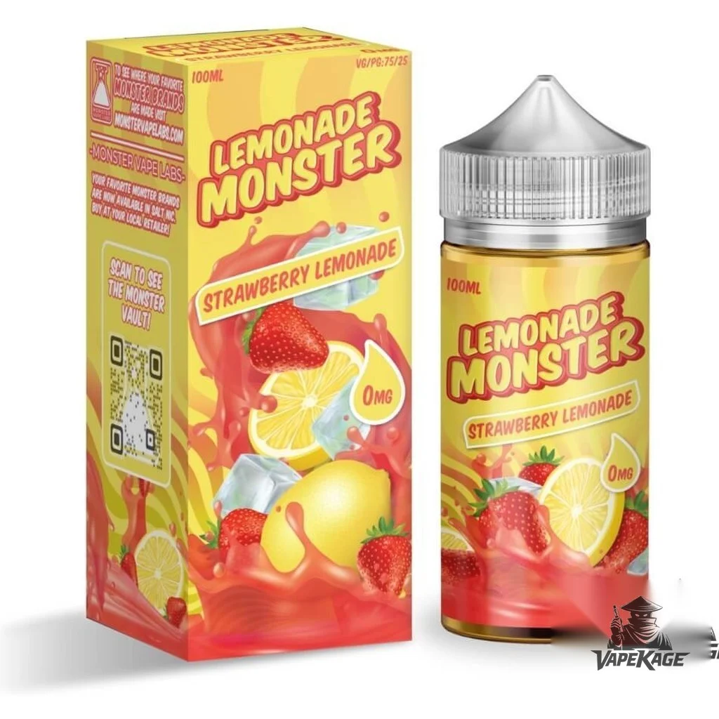 Strawberry Lemonade Monster Vape Labs 100mL Freebase