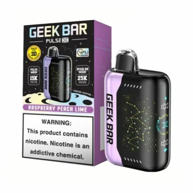 GEEK BAR PULSE X 5% NIC 25,000 PUFFS VAPE (RASPBERRY PEACH LIME)