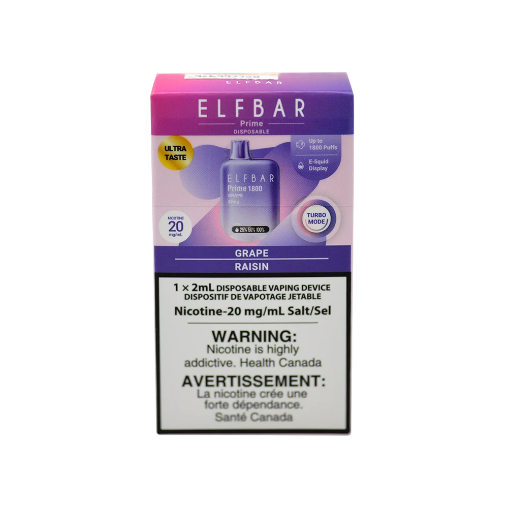 Elf Bar Prime 1800 Grape 2ml 20mg