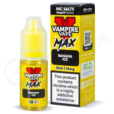 Banana Ice Nic Salt E-Liquid by Vampire Vape Max