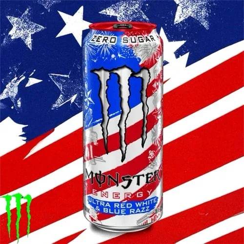 Monster Ultra Red White & Blue Razz Zero Sugar 473ml