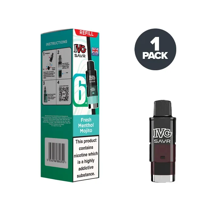 Fresh Menthol Mojito IVG Savr Refill Pack