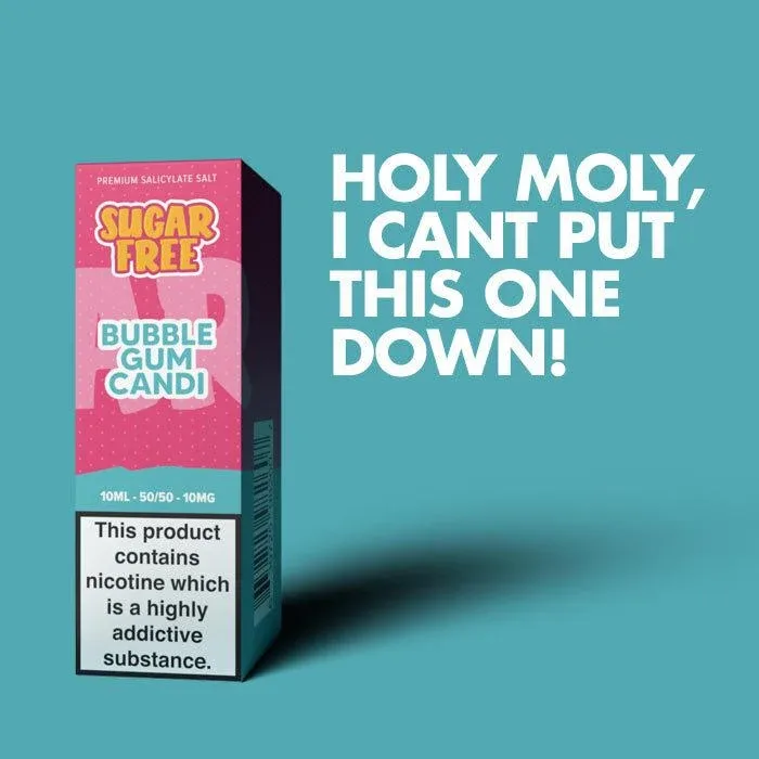 Sugar Free Bubblegum Candi - 10ml Nicotine Salt E-Liquid - Image 2
