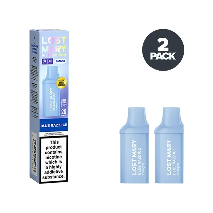Blue Razz Ice Lost Mary BM600 Prefilled Pods