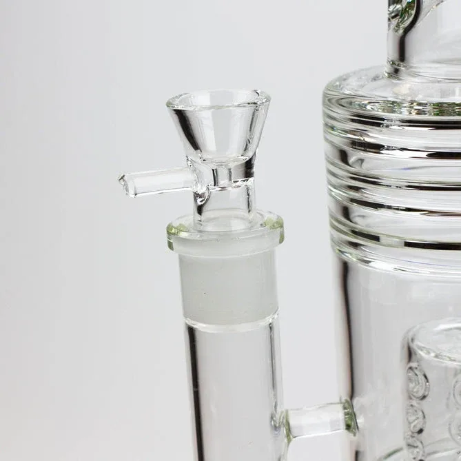 H2O 18" Water Bong W/ Triple Mini Shower Head Diffuser - Image 2