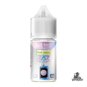 Blue Razz Cotton Clouds RAZ x — Pod Juice 30mL Nic Salt