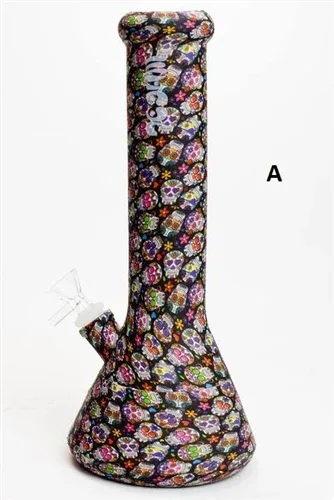 12" Graphic Printed Silicone Detachable Water Bong
