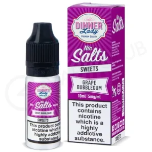 Grape Bubblegum Nic Salt E-Liquid by Dinner Lady