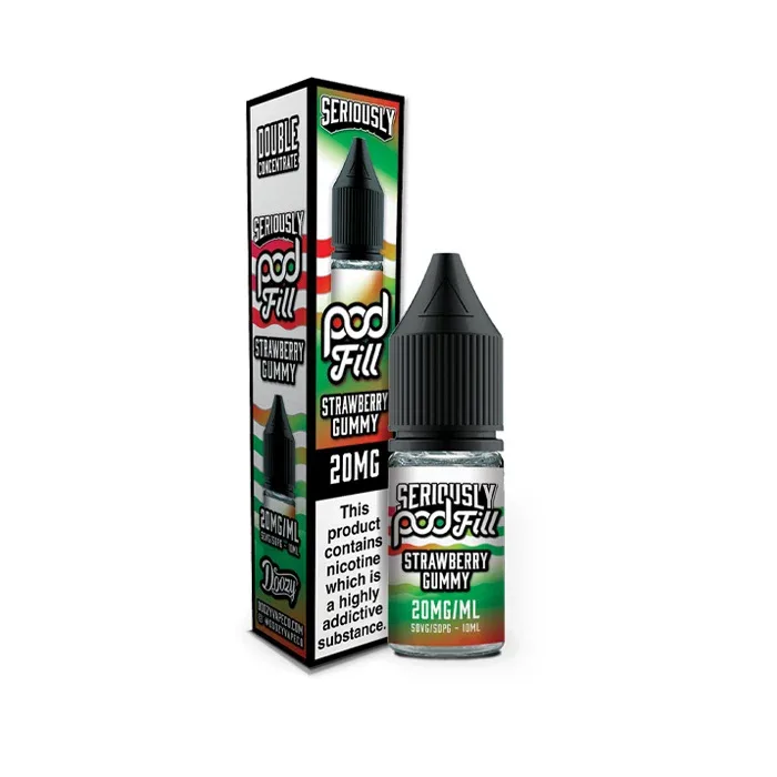 Strawberry Gummy Nic Salt E-Liquid by Seriously Pod Fill