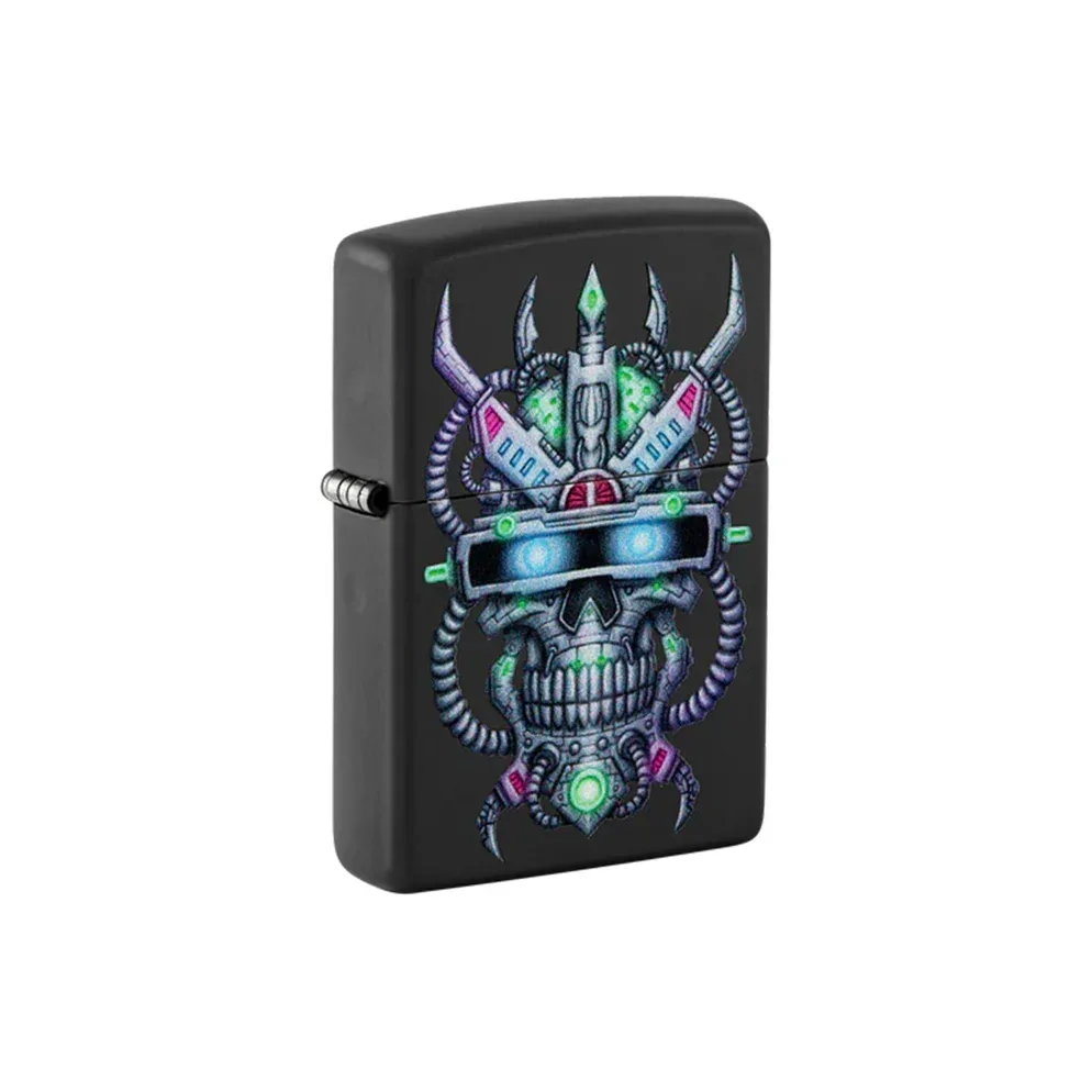 Zippo Lighter - Cyber Skull Design - Image 2