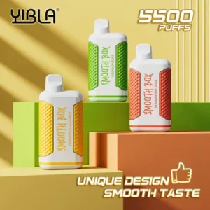 YIBLA SMOOTH BOX 5% NIC SALT DISPOSABLE 5500 PUFFS 15ML