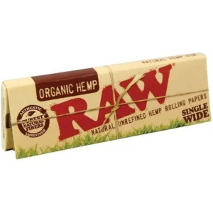 Raw Single Wide Papers Pack of 1 | 1 COUNT Organic Hemp