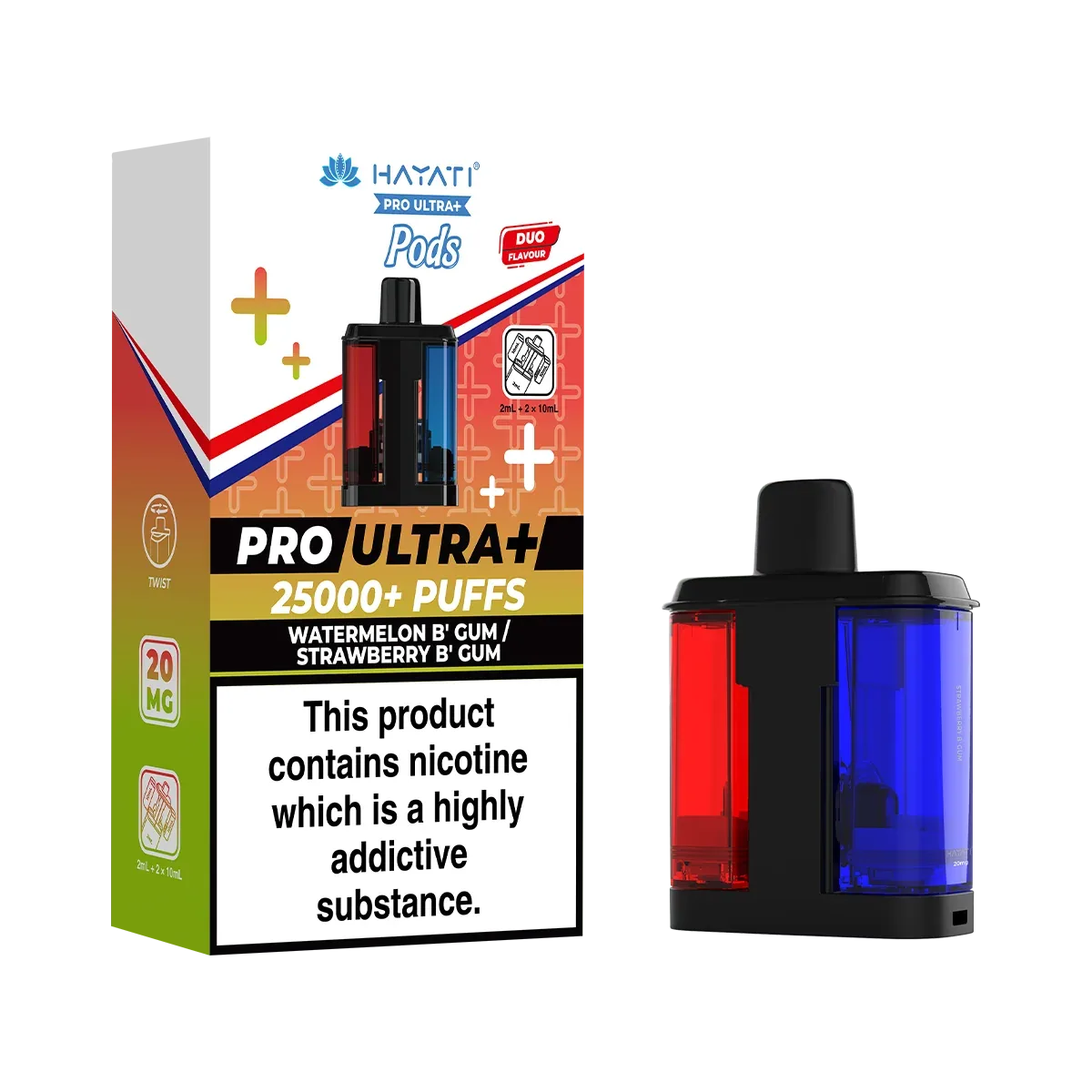 Watermelon B' Gum / Strawberry B' Gum Hayati Pro Ultra Plus Refill Pack