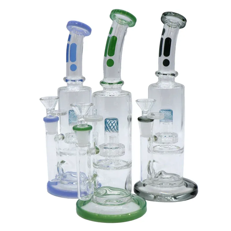 Infyniti 10" Bent Neck Bong W/ Barrel Perc