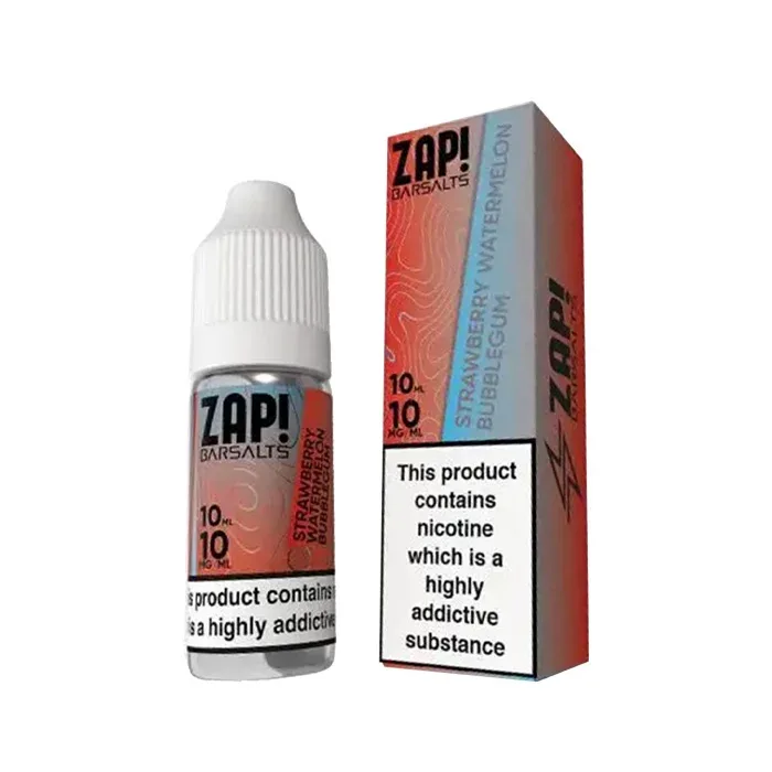 Strawberry Watermelon Bubblegum 10ml Nic Salt E-Liquid by Zap! Bar Salts