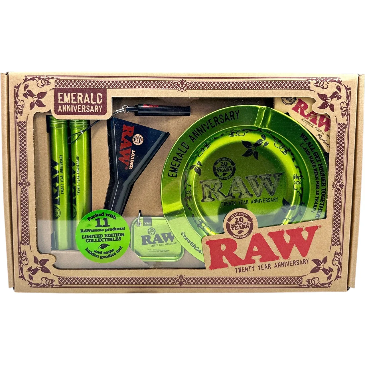 Raw Twenty Year Emerald Anniversary Limited Edition Gift Set