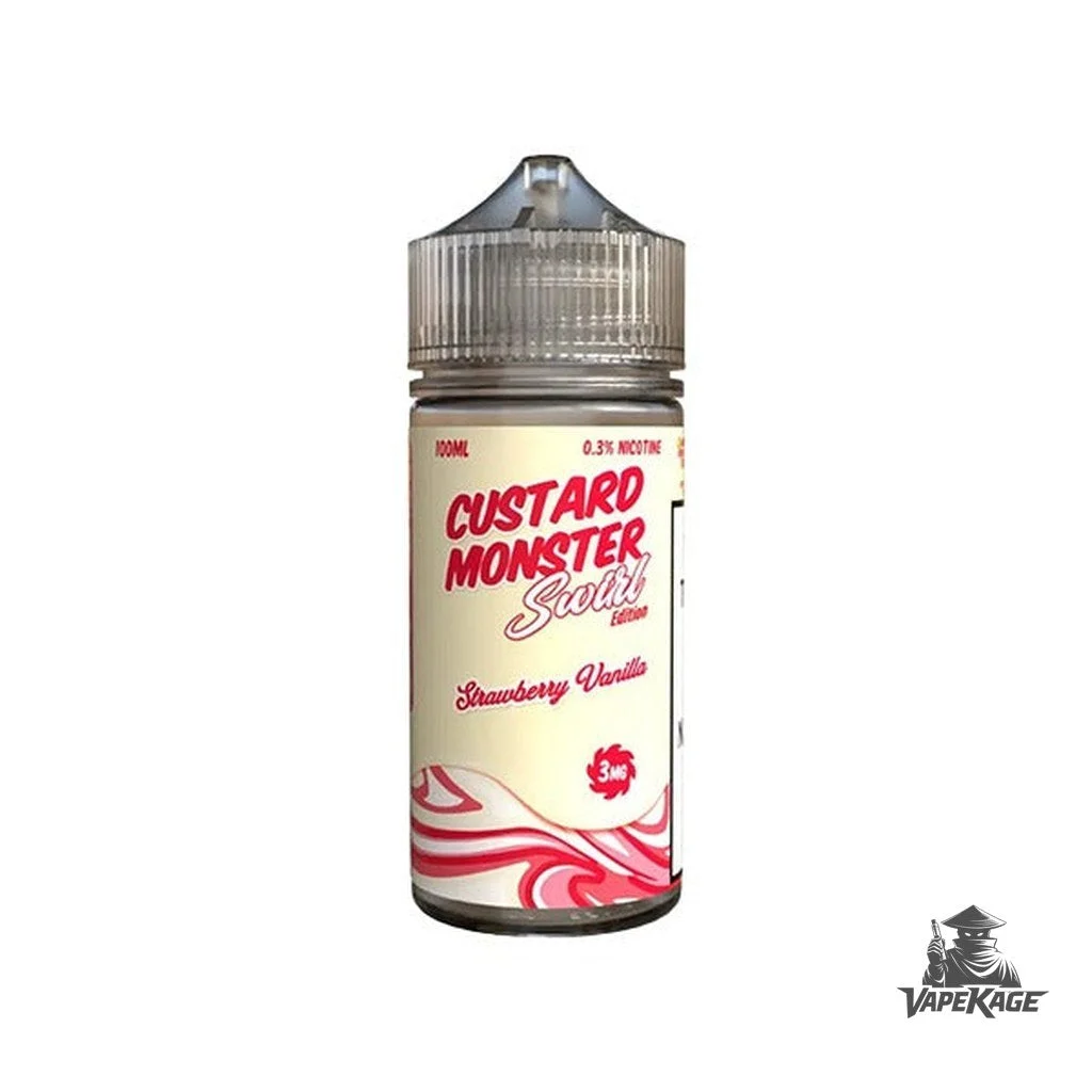 Strawberry Vanilla Custard Monster Vape Labs 100mL Freebase