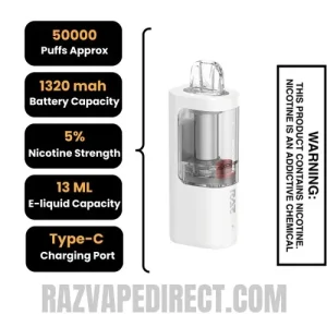 Raz Vue Pod White Gummy - Raz Vue Pod White Gummy