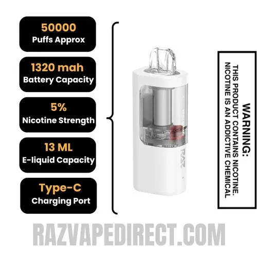 Raz Vue Pod White Gummy - Raz Vue Pod White Gummy
