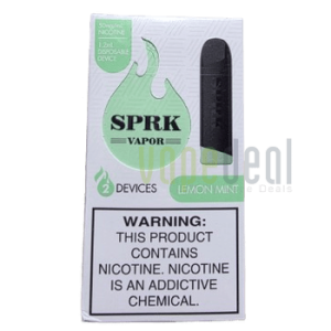 SPRK Disposable Pods 400 Puffs - 2 Pack Devices - Lemon Mint