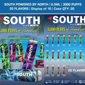SOUTH PWD BY NORTH 6.5ML 3000 PUFFS 5% NICOTINE DISPOSABLE VAPE