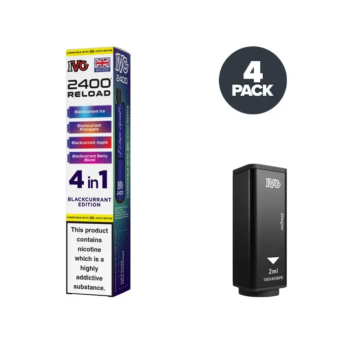 Blackcurrant Edition IVG 2400 Reload 4 in 1 Prefilled Pods