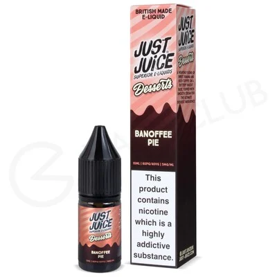 Banoffee Pie Nic Salt E-Liquid by Just Juice Desserts
