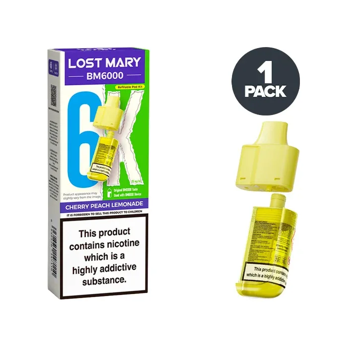 Cherry Peach Lemonade Lost Mary BM6000 Refill Pack