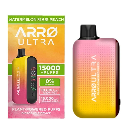 ARRO Ultra Watermelon Sour Peach 15K ZERO Nicotine Disposable