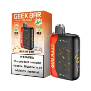 GEEK BAR PULSE X 5% NIC 25,000 PUFFS VAPE (PEACH JAM - JAM EDITION)