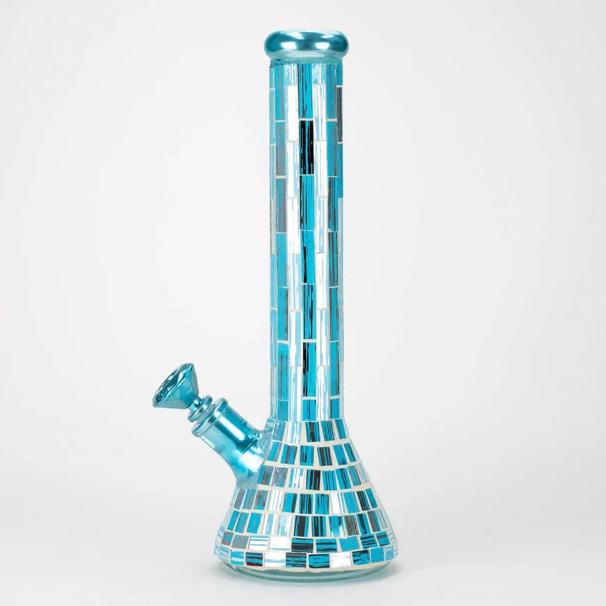 15.5" Mosaic Beaker Bong W/ Tree Arm Percolator - Image 2