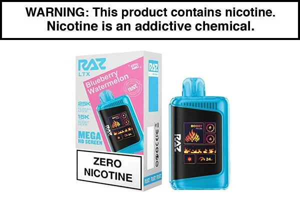 RAZ LTX 25K ZERO DISPOSABLE VAPE – 25,000 PUFFS - Image 2