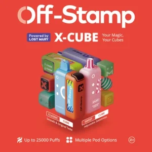 OFF STAMP X-CUBE 25,000 PUFFS 18ML DISPOSABLE VAPE (FULL KIT)