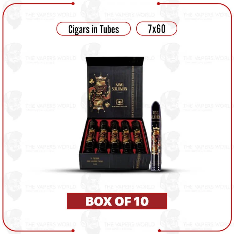 King Solomon 7×60 Box of 10 Cigars in Tubes