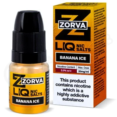 Banana Ice Nic Salt E-Liquid by Zorva Liq