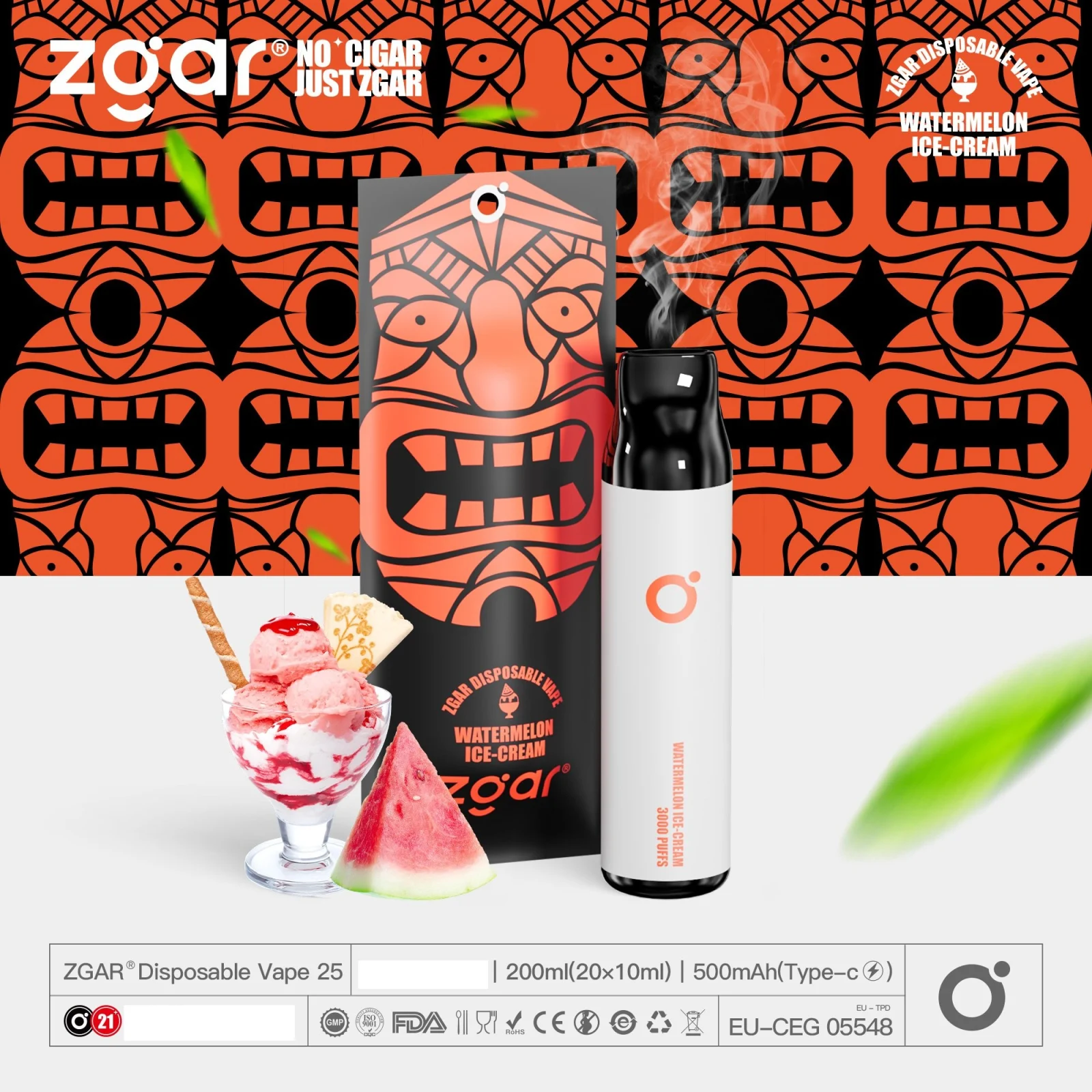 ZGAR ZG25 3000 Puffs Rechargeable Disposable Pod Wholesale - Image 2