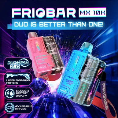 FRIO BAR MX 10000 PUFFS 5% NIC 10ML RECHARGEABLE DISPOSABLE VAPE