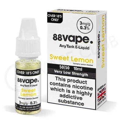 Sweet Lemon Sherbet E-Liquid by 88Vape Any Tank