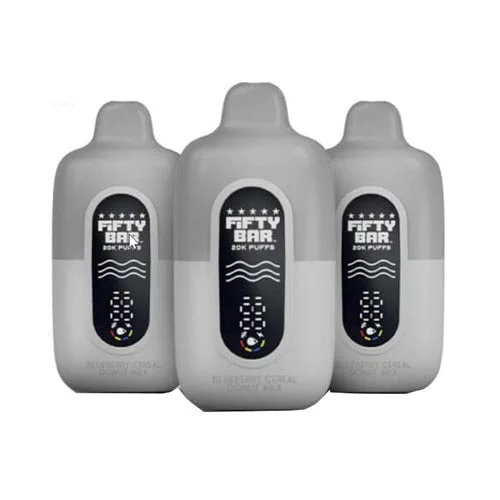 Fifty Bar V2 Silver Series 20K 2% Disposable Vape Device - 3PK