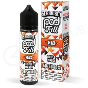 Triple Mango Shortfill E-Liquid by Seriously Pod Fill Max 40ml