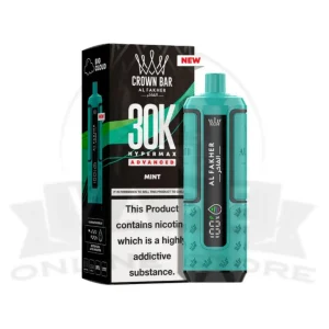 Mint Al Fakher Crown Bar 30K Puff Hypermax Vape Kit