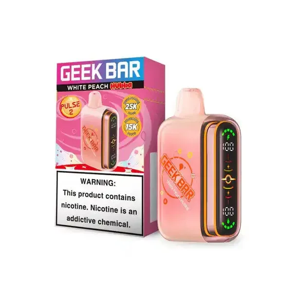 Geek Bar Pulse 2 White Peach Hubba - Geek Bar Pulse 2 White Peach Hubba