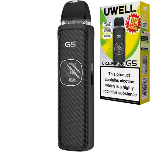 UWELL Caliburn G5 Starter Kit – Black Carbon