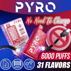 PYRO 5% DISPOSABLE DEVICE 13ML 6000 PUFFS